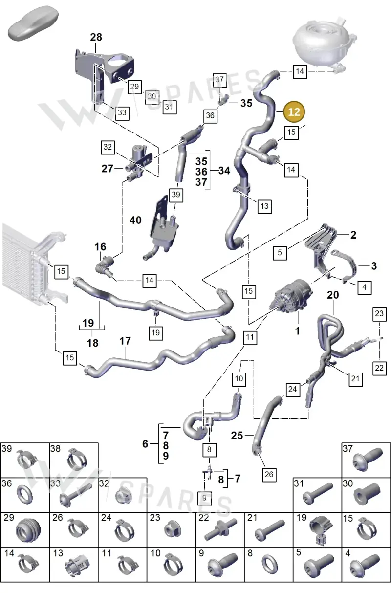 PAB145947H — Porsche Cayenne Coupe (2023-2023) diagram p60105370, position 12