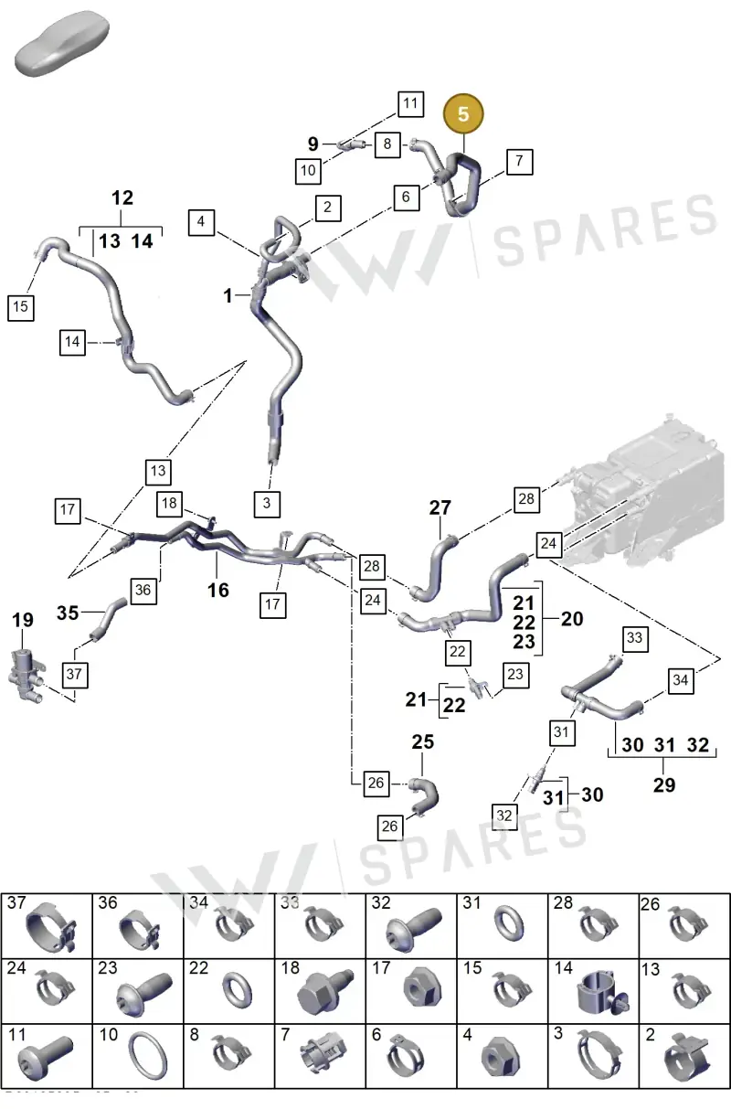 PAB145948A — Porsche Cayenne Coupe (2023-2023) diagram p60105330, position 5