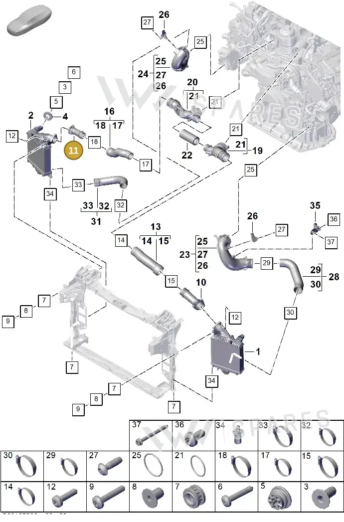 PAB145956 — Porsche Cayenne Coupe (2023-2023) diagram p60107220, position 11