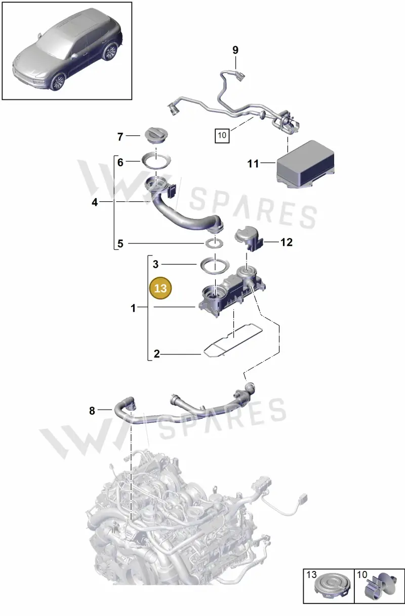 PAB198542A — Porsche Cayenne (2017-2023) diagram p51106035, position 13