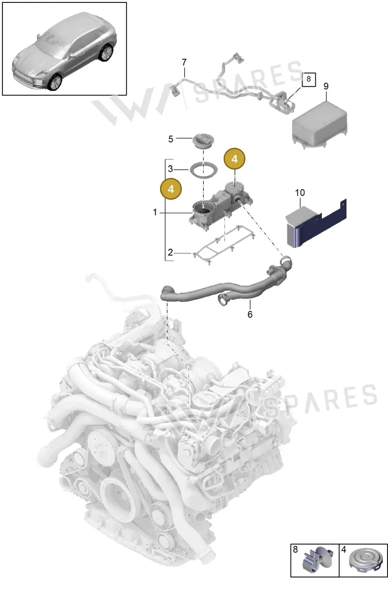 PAB198542A — Porsche Macan (2018-2022) diagram p52000075, position 4