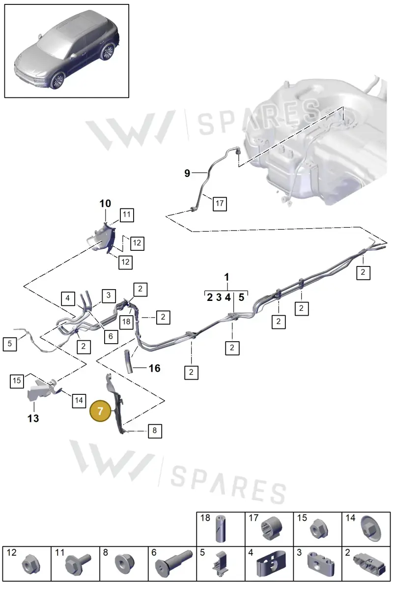 PAB20119200 — Porsche Cayenne (2017-2023) diagram p51201030, position 7