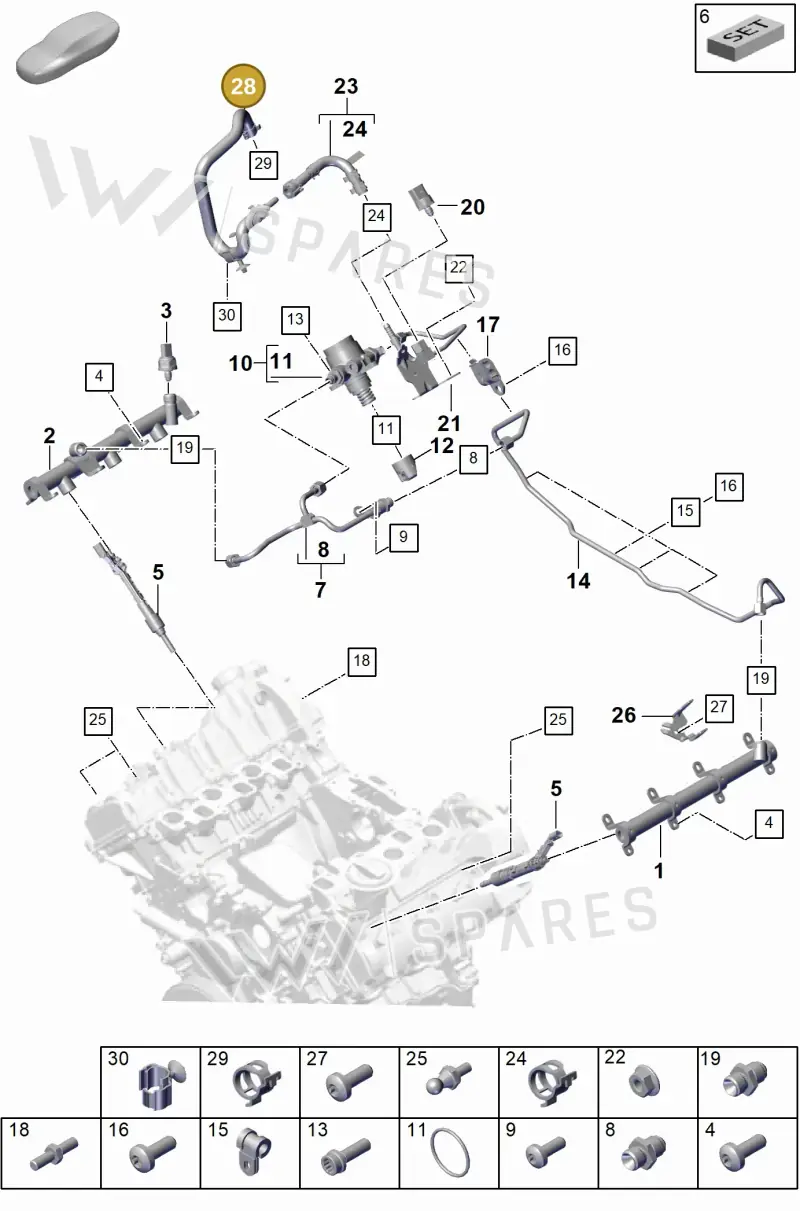 PAB20121500 — Porsche Cayenne Coupe (2023-2023) diagram p60107010, position 28