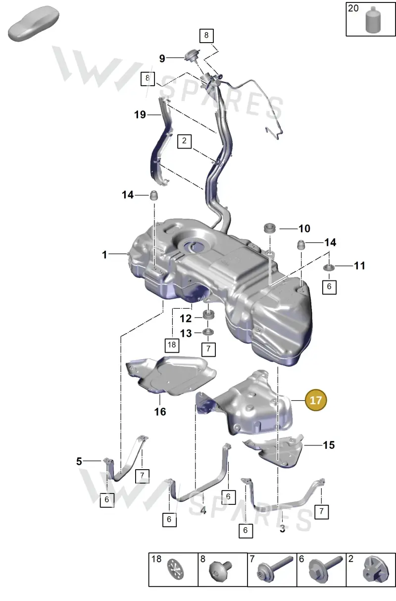 PAB20130810 — Porsche Cayenne Coupe (2023-2023) diagram p60201000, position 17
