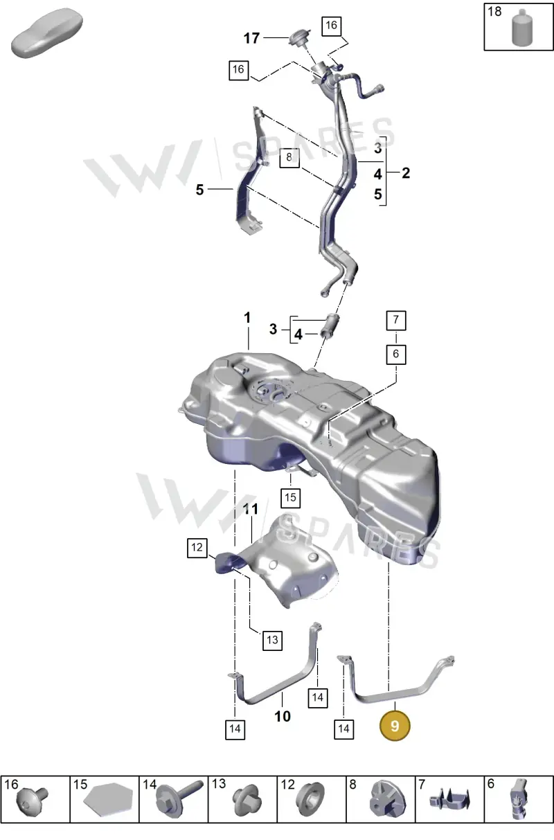 PAB201391 — Porsche Cayenne Coupe (2023-2023) diagram p60201020, position 9