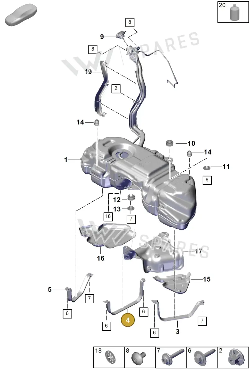 PAB20139200 — Porsche Cayenne Coupe (2023-2023) diagram p60201000, position 4