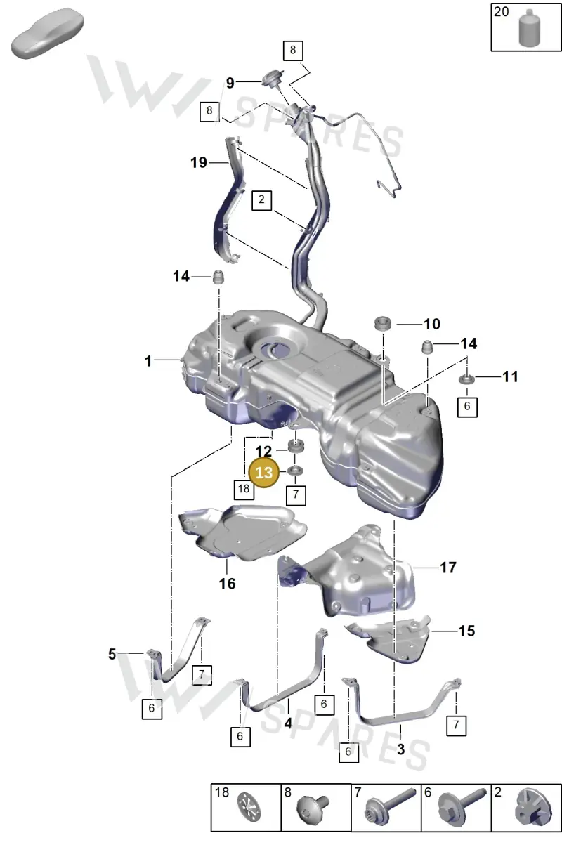 PAB20169340 — Porsche Cayenne Coupe (2023-2023) diagram p60201000, position 13