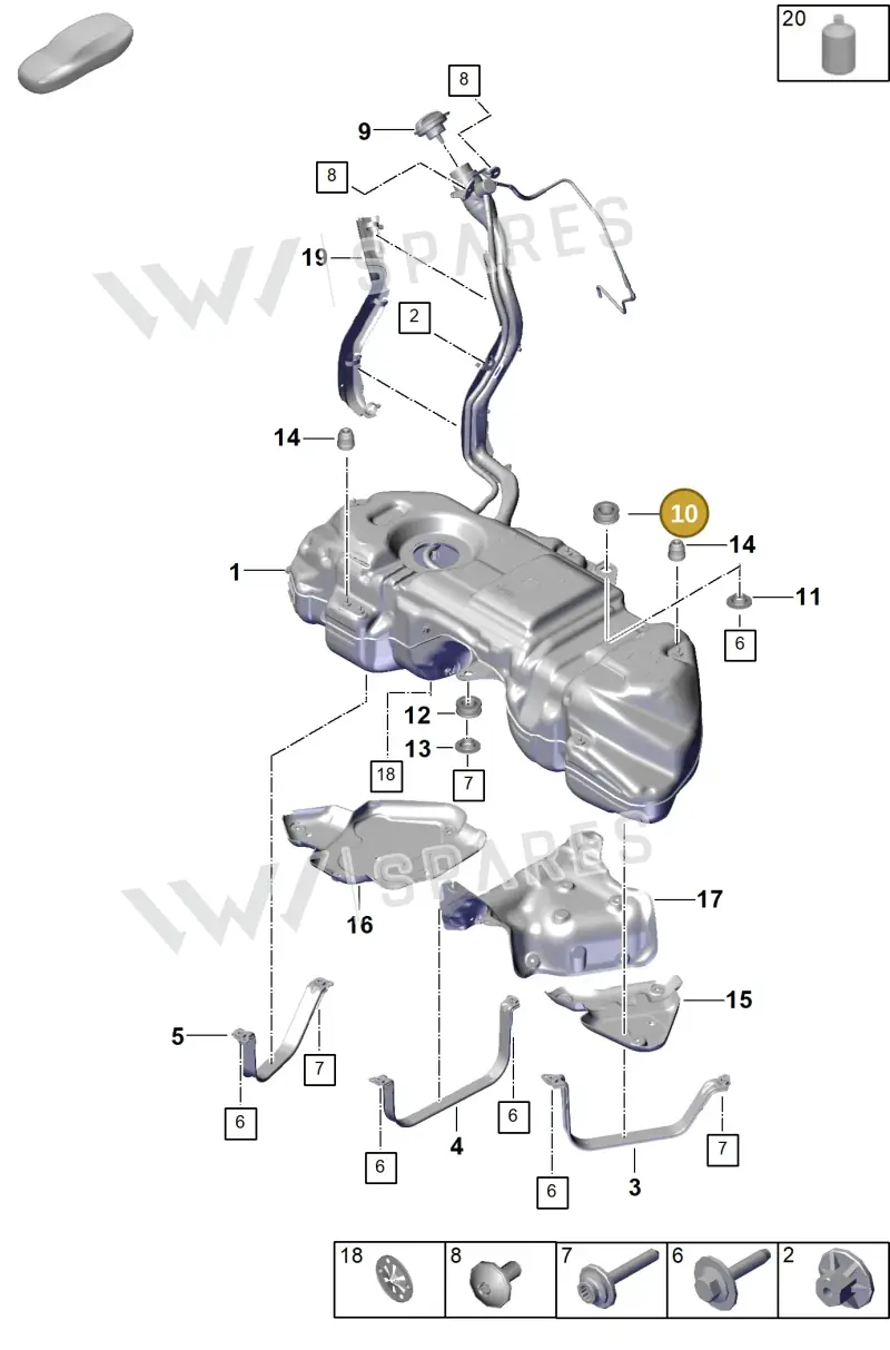 PAB20184000 — Porsche Cayenne Coupe (2023-2023) diagram p60201000, position 10