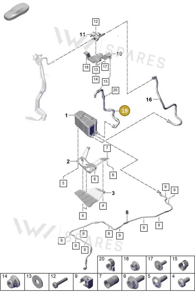 PAB201997B — Porsche Cayenne Coupe (2023-2023) diagram p60201230, position 19