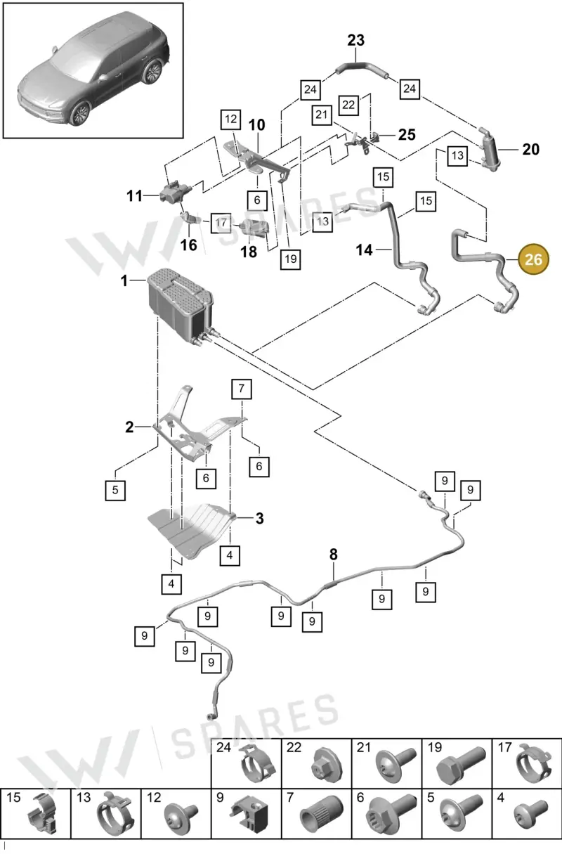 PAB201999A — Porsche Cayenne (2017-2023) diagram p51201060, position 26