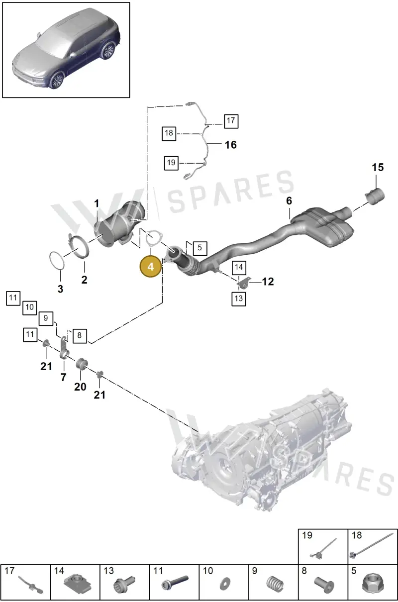 PAB25311520 — Porsche Cayenne (2017-2023) diagram p51202085, position 4