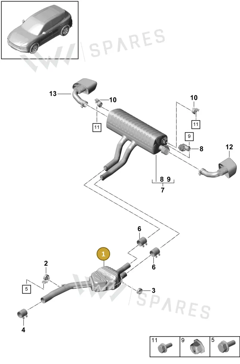 PAB253409 — Porsche Cayenne (2017-2023) diagram p51000011, position 1