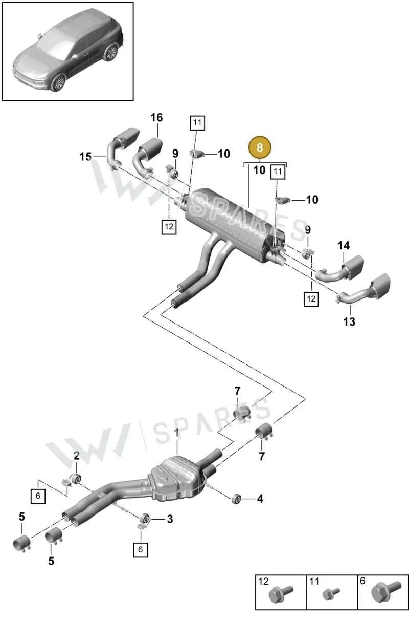 PAB253609D — Porsche Cayenne (2017-2023) diagram p51203000, position 8