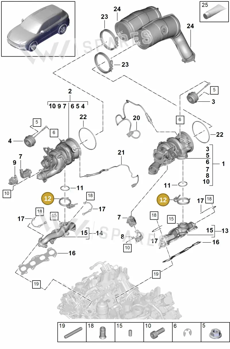 PAB253725C — Porsche Cayenne (2017-2023) diagram p51202000, position 12