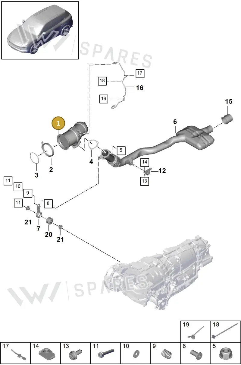 PAB254202BX — Porsche Cayenne (2017-2023) diagram p51202085, position 1