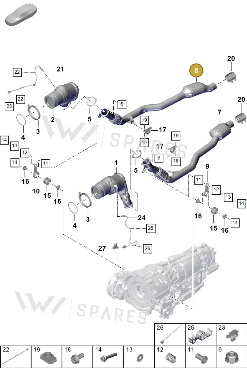 PAB254454 — Porsche Cayenne Coupe (2023-2023) diagram p60202280, position 8