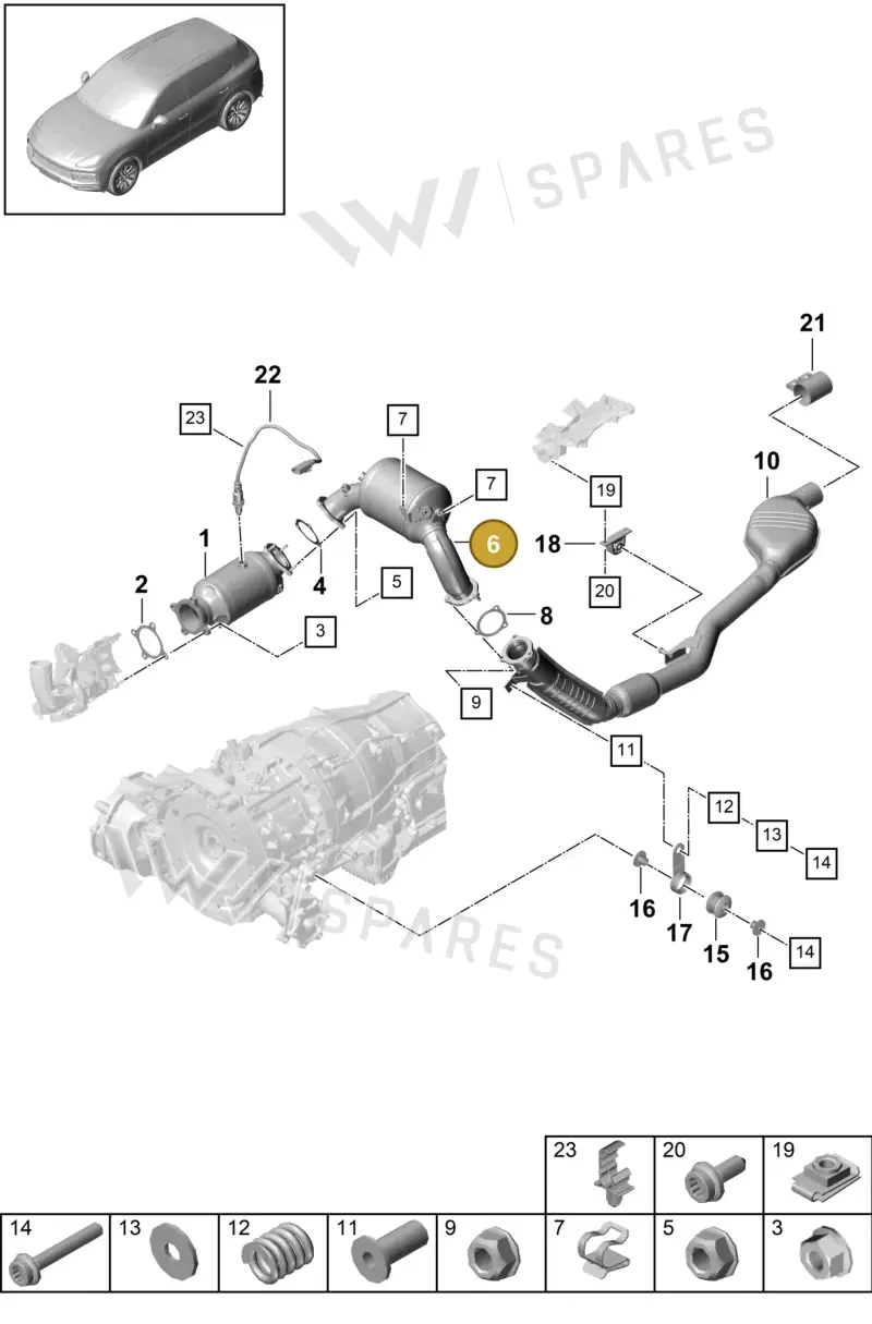 PAB254800D — Porsche Cayenne (2017-2023) diagram p51202100, position 6