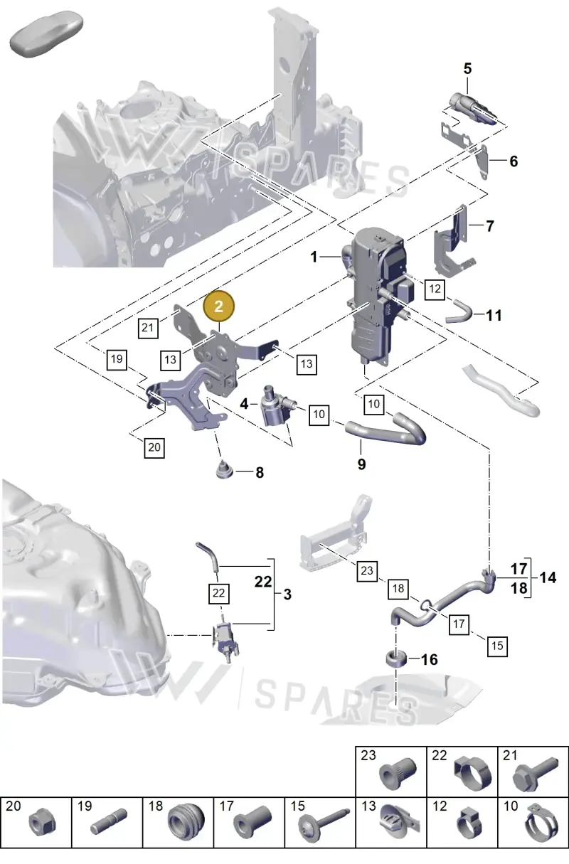 PAB26533500 — Porsche Cayenne Coupe (2023-2023) diagram p60813800, position 2