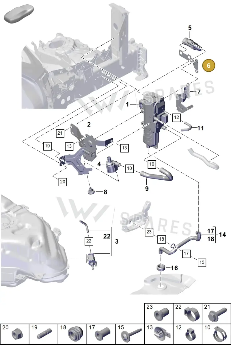 PAB26533600 — Porsche Cayenne Coupe (2023-2023) diagram p60813800, position 6