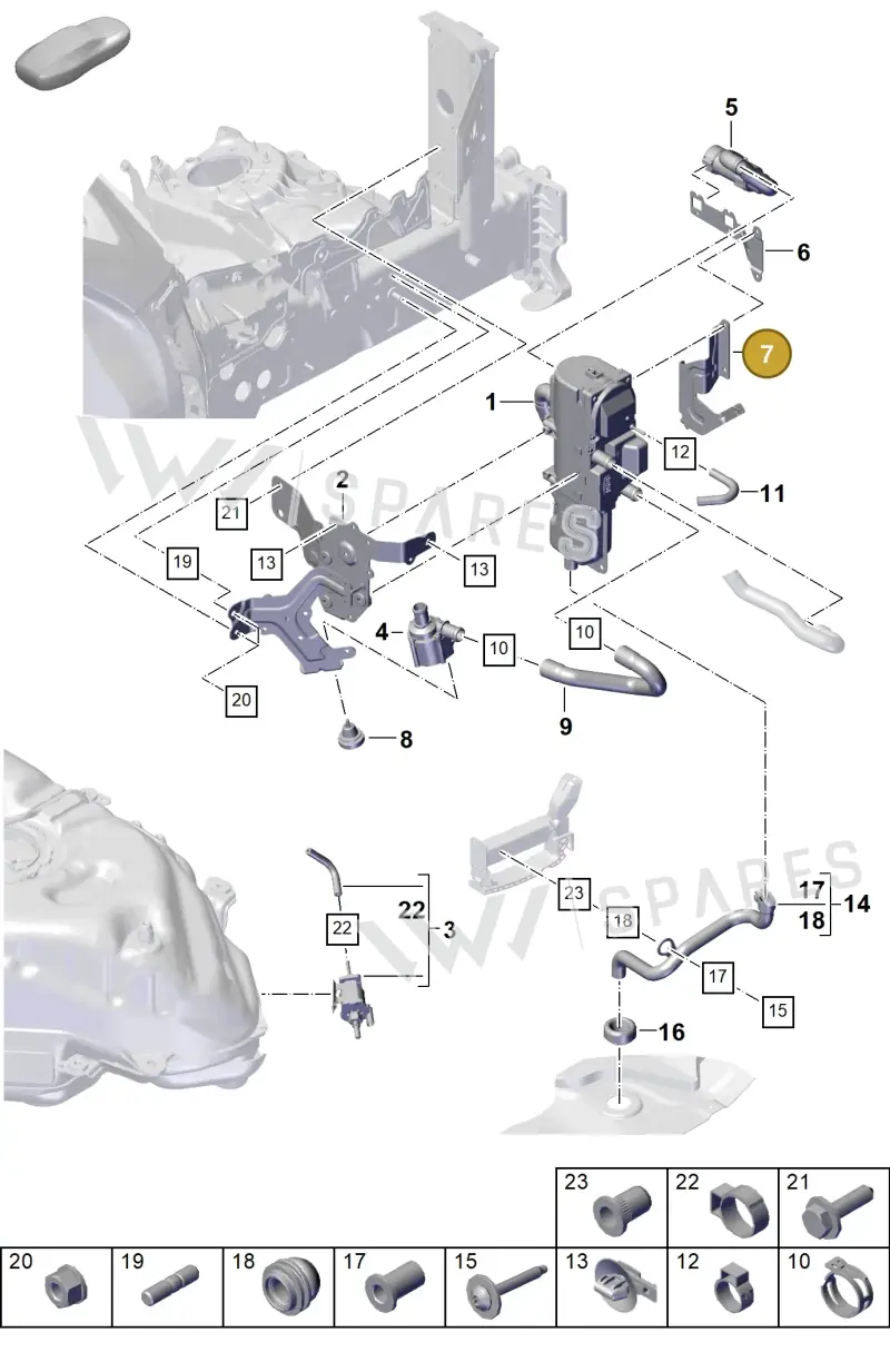 PAB26533610 — Porsche Cayenne Coupe (2023-2023) diagram p60813800, position 7