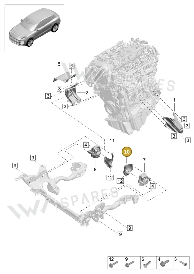 PAB399059B — Porsche Macan (2018-2022) diagram p52109020, position 10