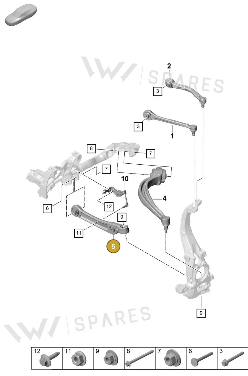 PAB407151 — Porsche Cayenne Coupe (2023-2023) diagram p60401050, position 5