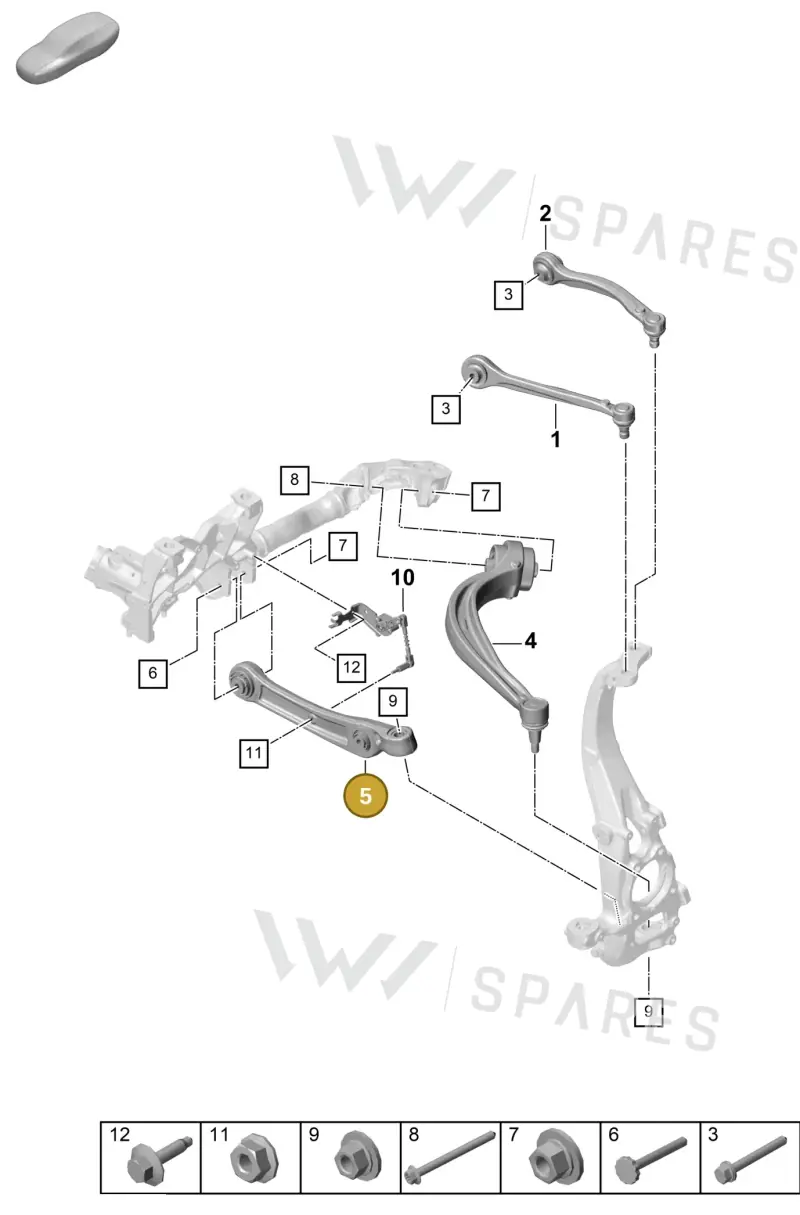 PAB407152 — Porsche Cayenne Coupe (2023-2023) diagram p60401050, position 5