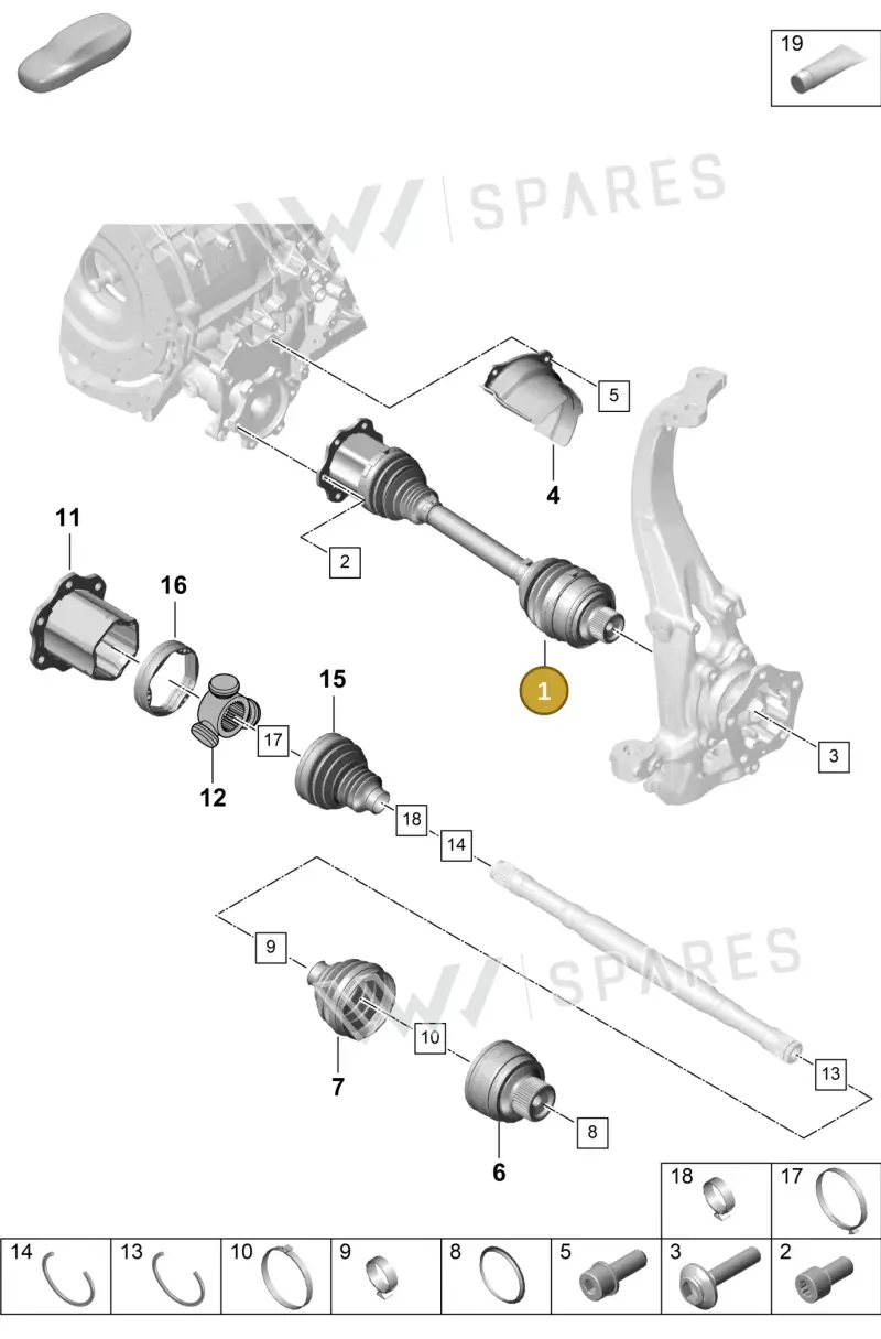 PAB407271B — Porsche Cayenne Coupe (2023-2023) diagram p60401100, position 1