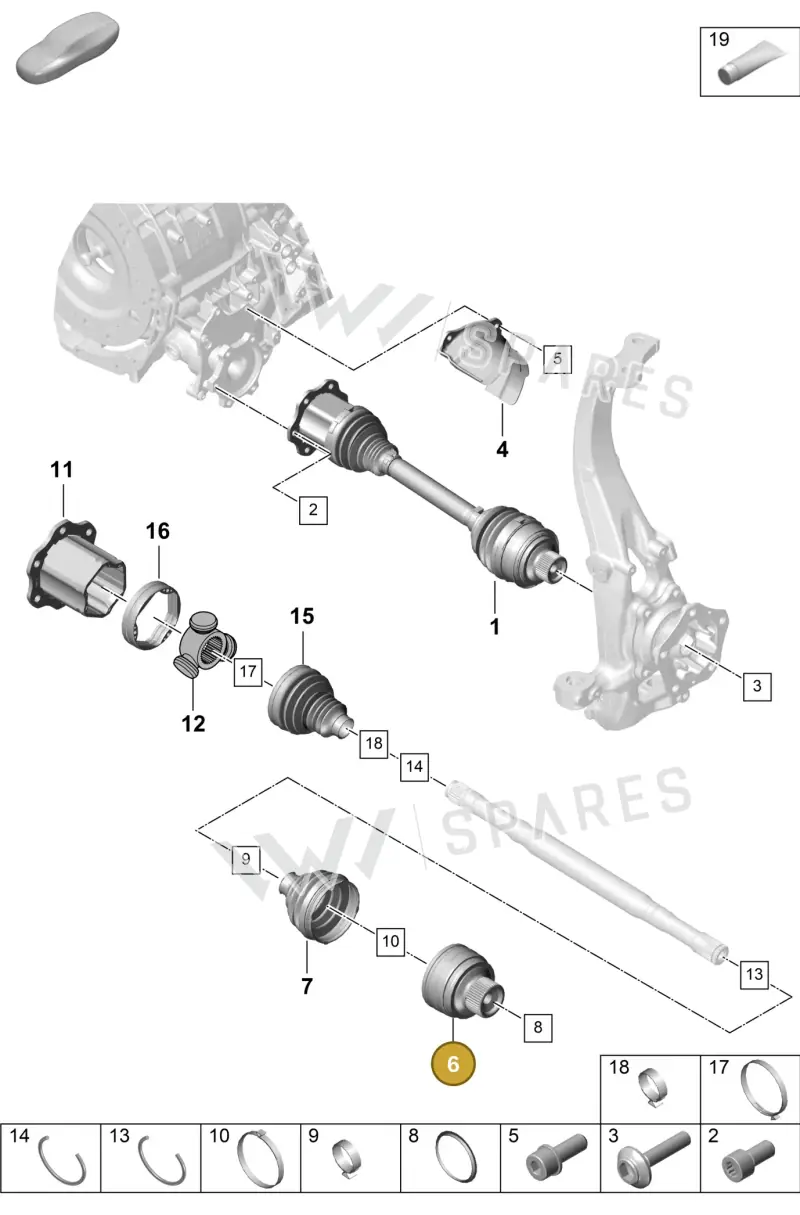 PAB407305D — Porsche Cayenne Coupe (2023-2023) diagram p60401100, position 6