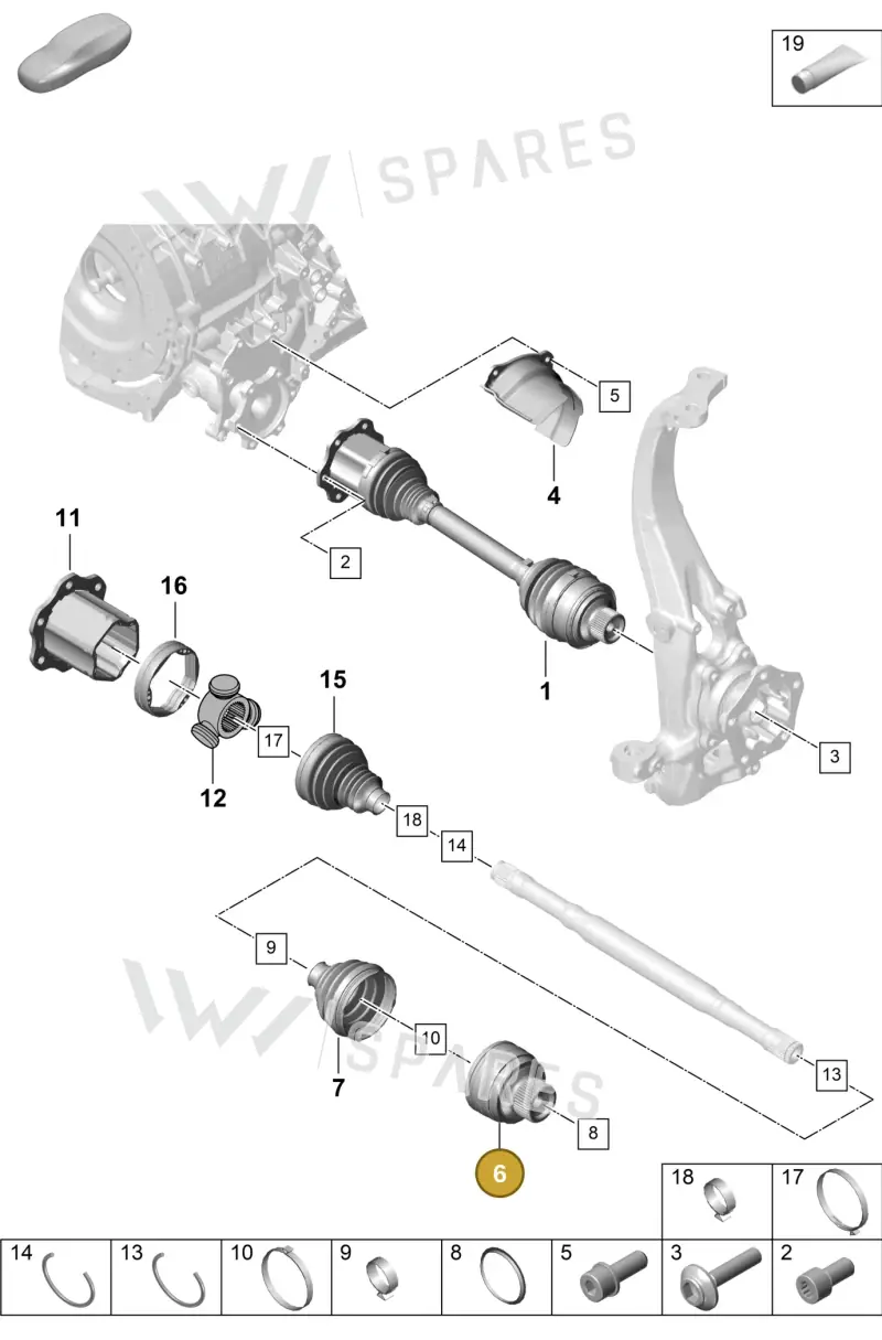 PAB407305F — Porsche Cayenne Coupe (2023-2023) diagram p60401100, position 6