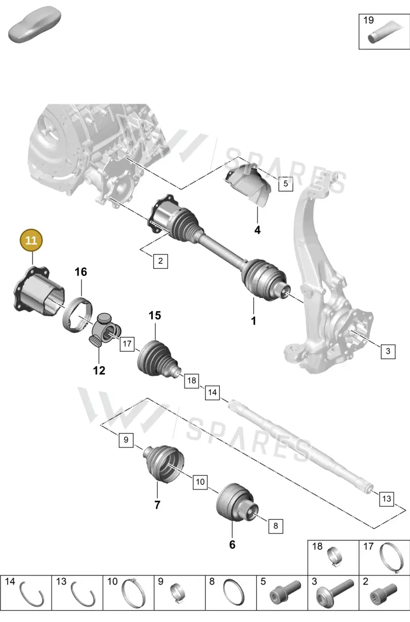PAB407341B — Porsche Cayenne Coupe (2023-2023) diagram p60401100, position 11