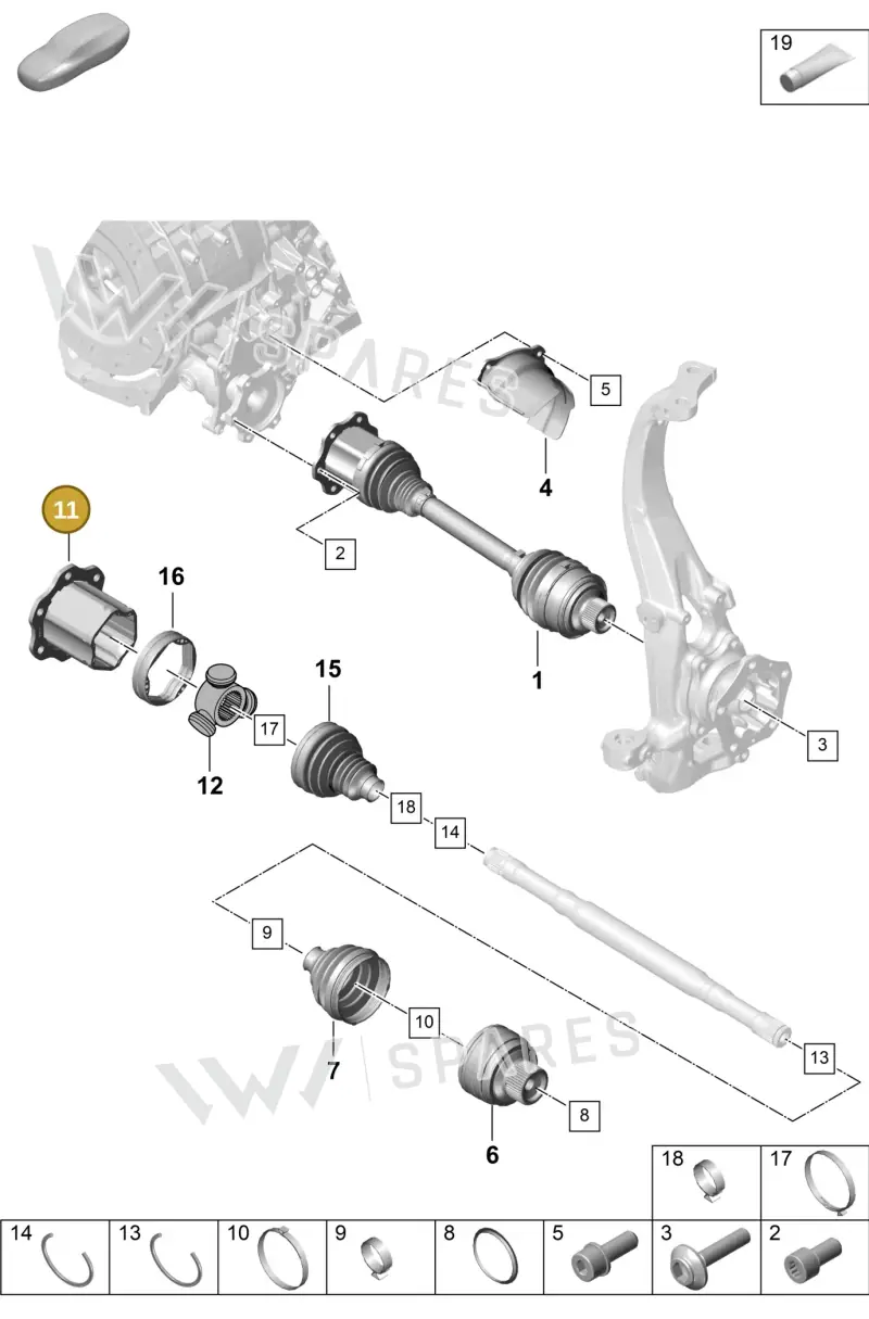 PAB407341 — Porsche Cayenne Coupe (2023-2023) diagram p60401100, position 11
