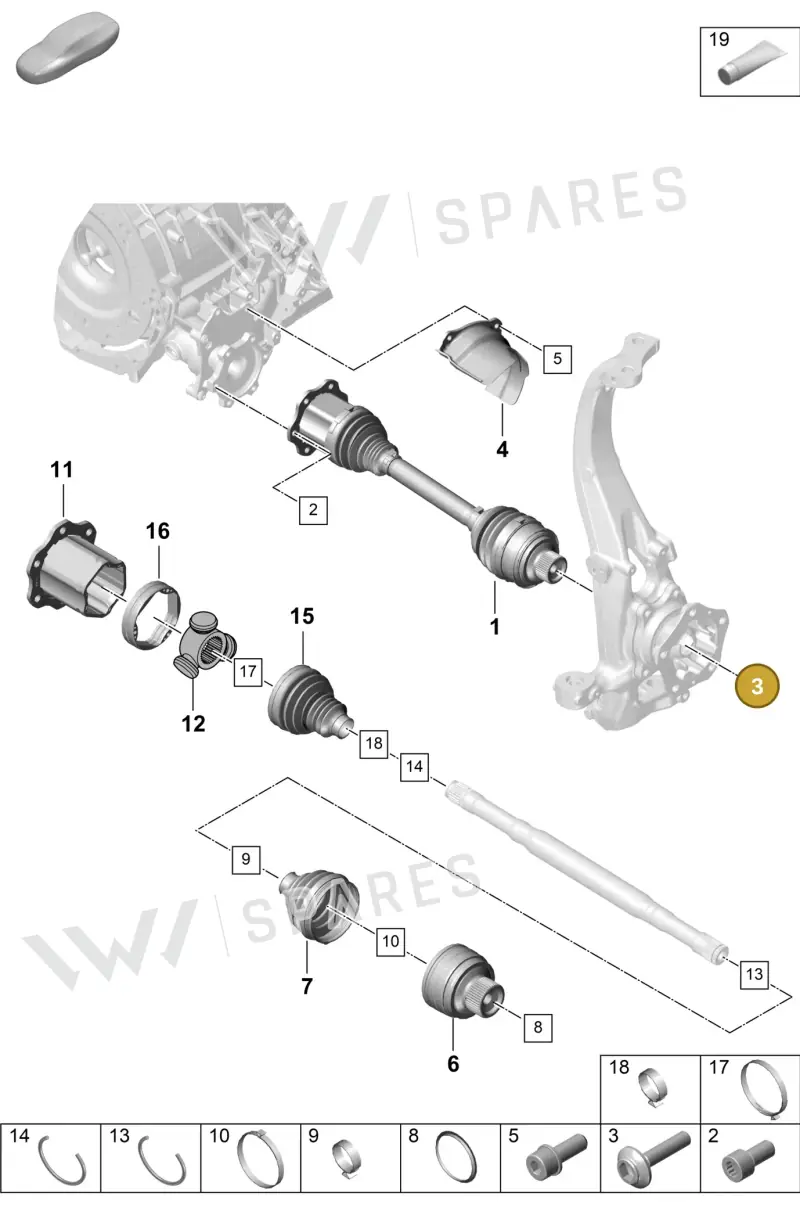 PAB407643 — Porsche Cayenne Coupe (2023-2023) diagram p60401100, position 3