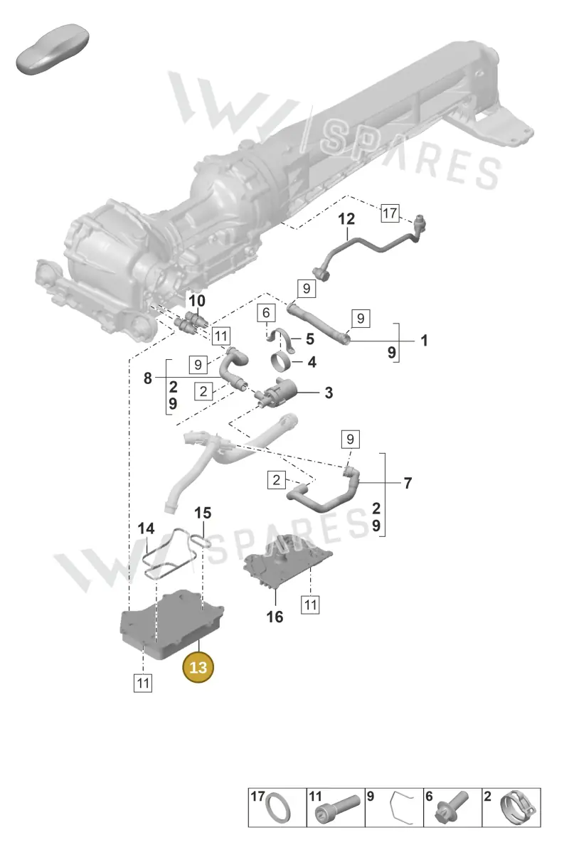 PAB409083 — Porsche 911 (2020-2022) diagram p53304110, position 13