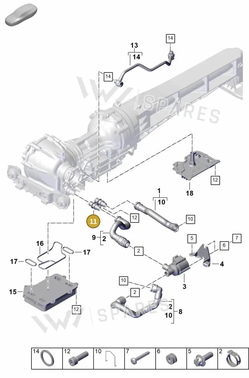 PAB409089A — Porsche 911 (2024-2025) diagram p63304110, position 11