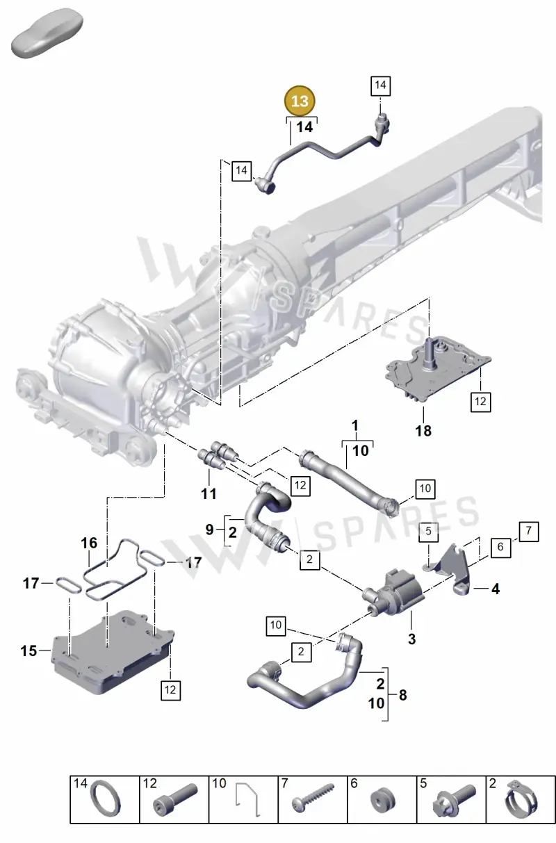 PAB409098 — Porsche 911 (2024-2025) diagram p63304110, position 13
