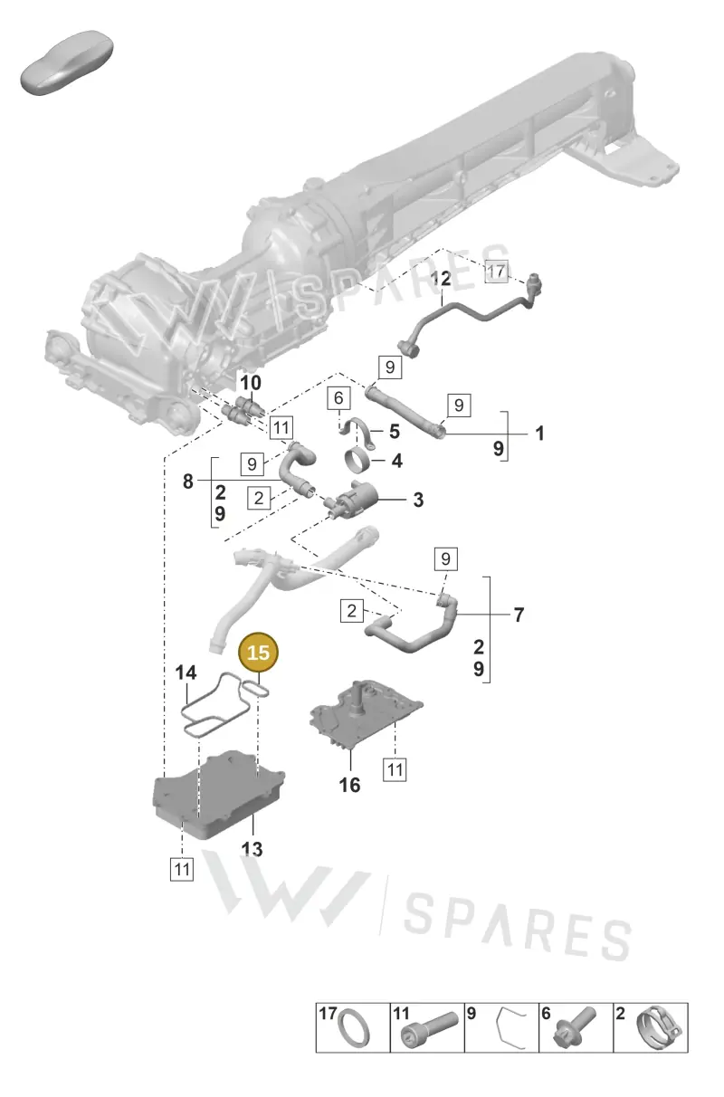 PAB409597 — Porsche 911 (2020-2022) diagram p53304110, position 15