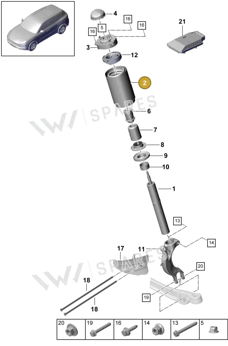 PAB411105F504 — Porsche Cayenne (2017-2023) diagram p51402000, position 2