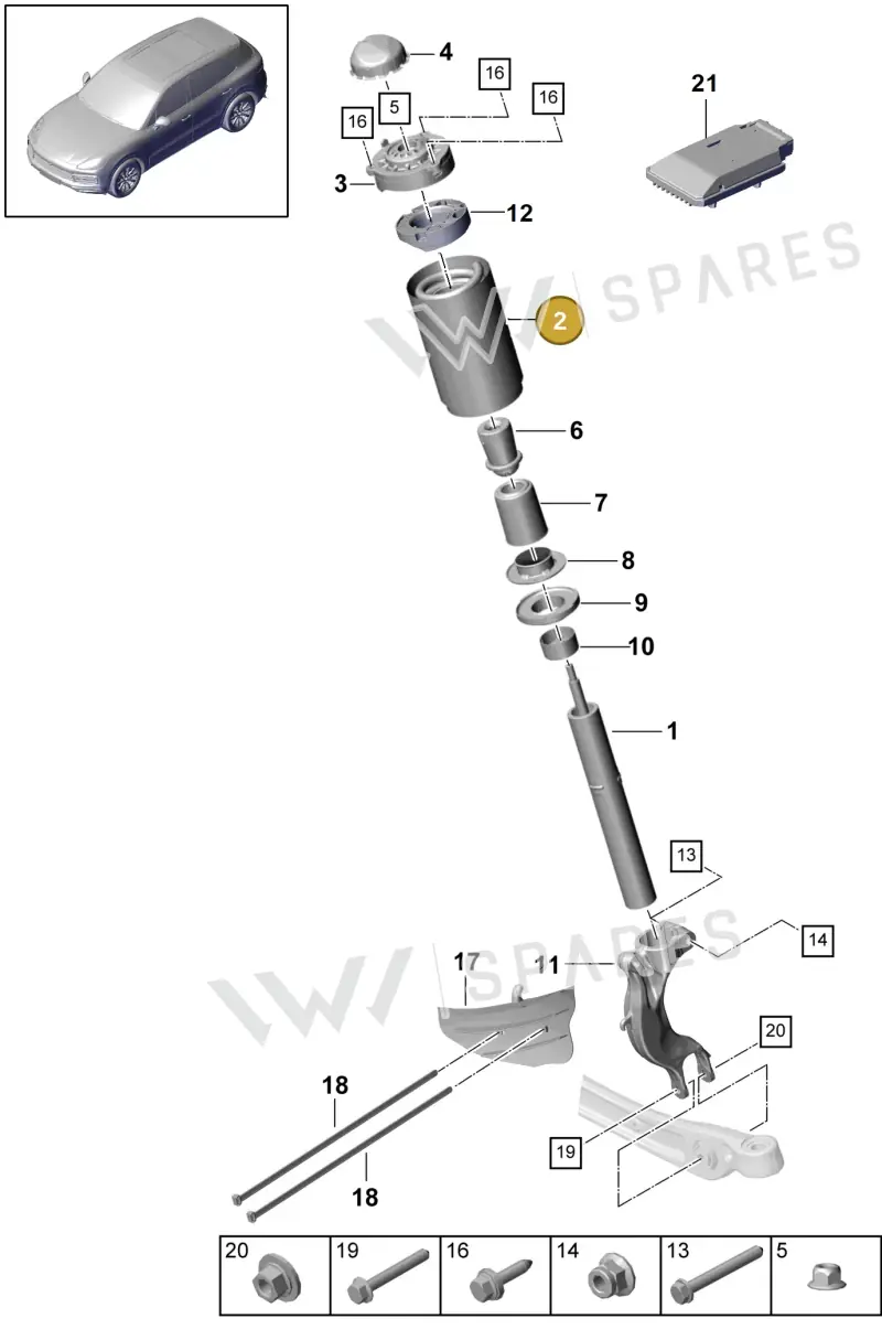 PAB411105G504 — Porsche Cayenne (2017-2023) diagram p51402000, position 2