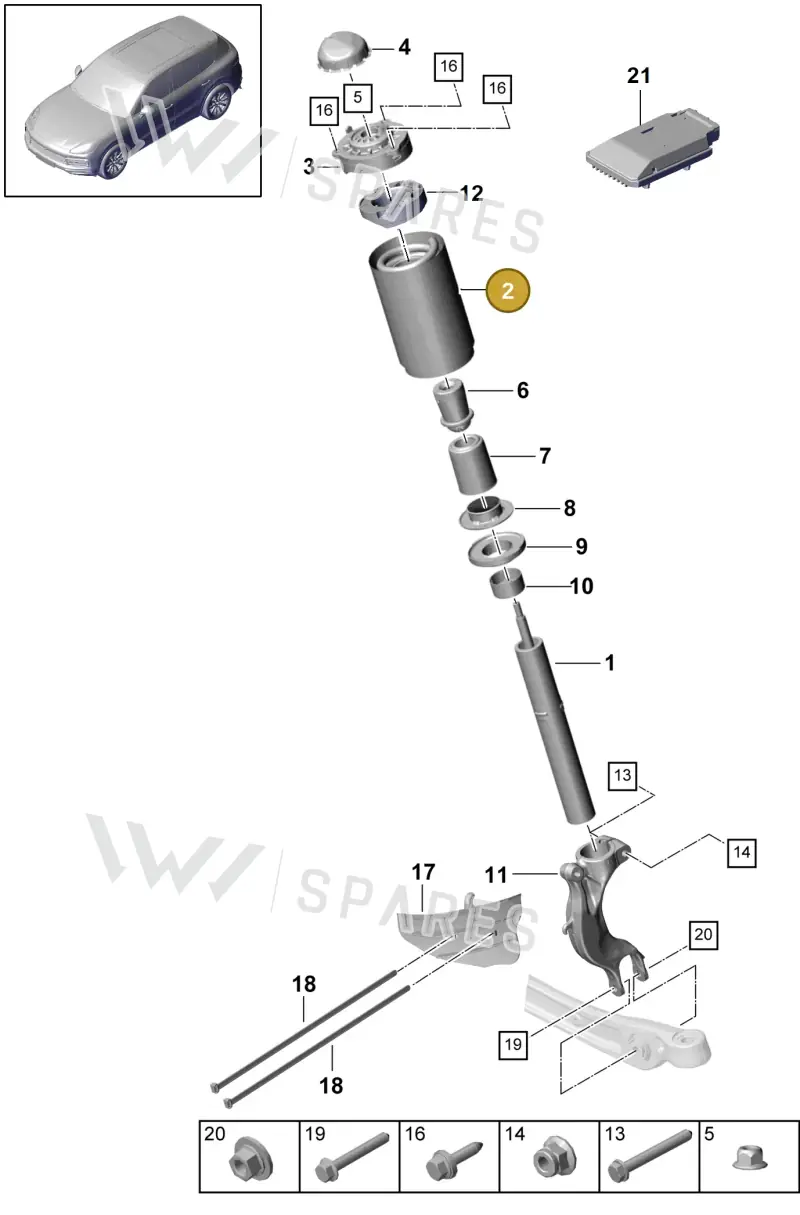 PAB411105H504 — Porsche Cayenne (2017-2023) diagram p51402000, position 2
