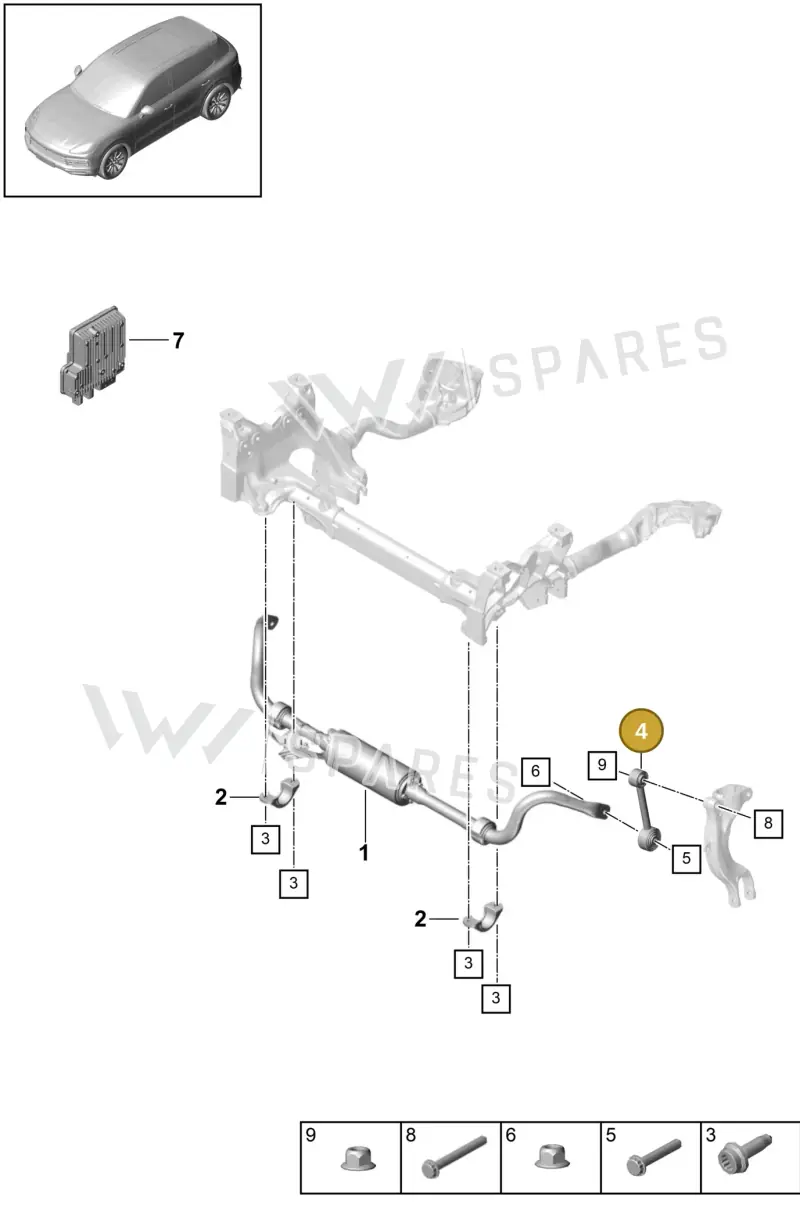 PAB411317 — Porsche Cayenne (2017-2023) diagram p51402040, position 4