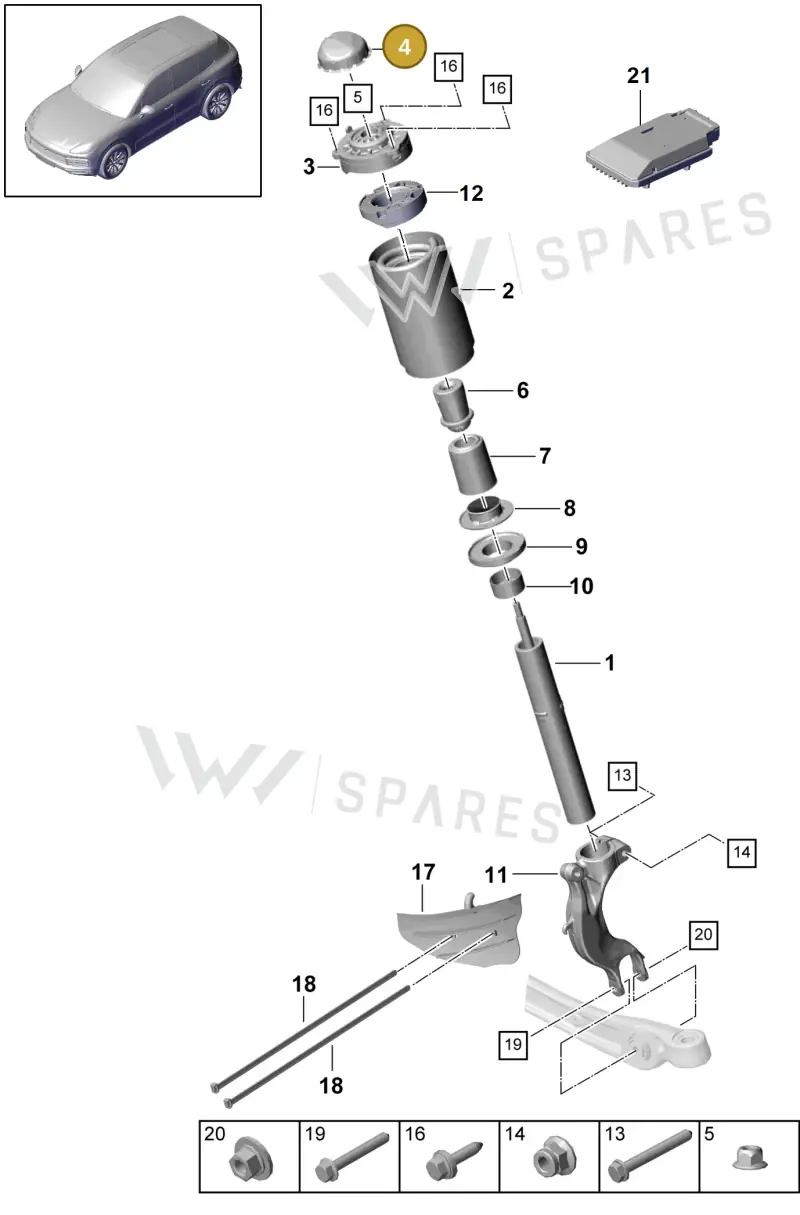 PAB41237500 — Porsche Cayenne (2017-2023) diagram p51402000, position 4