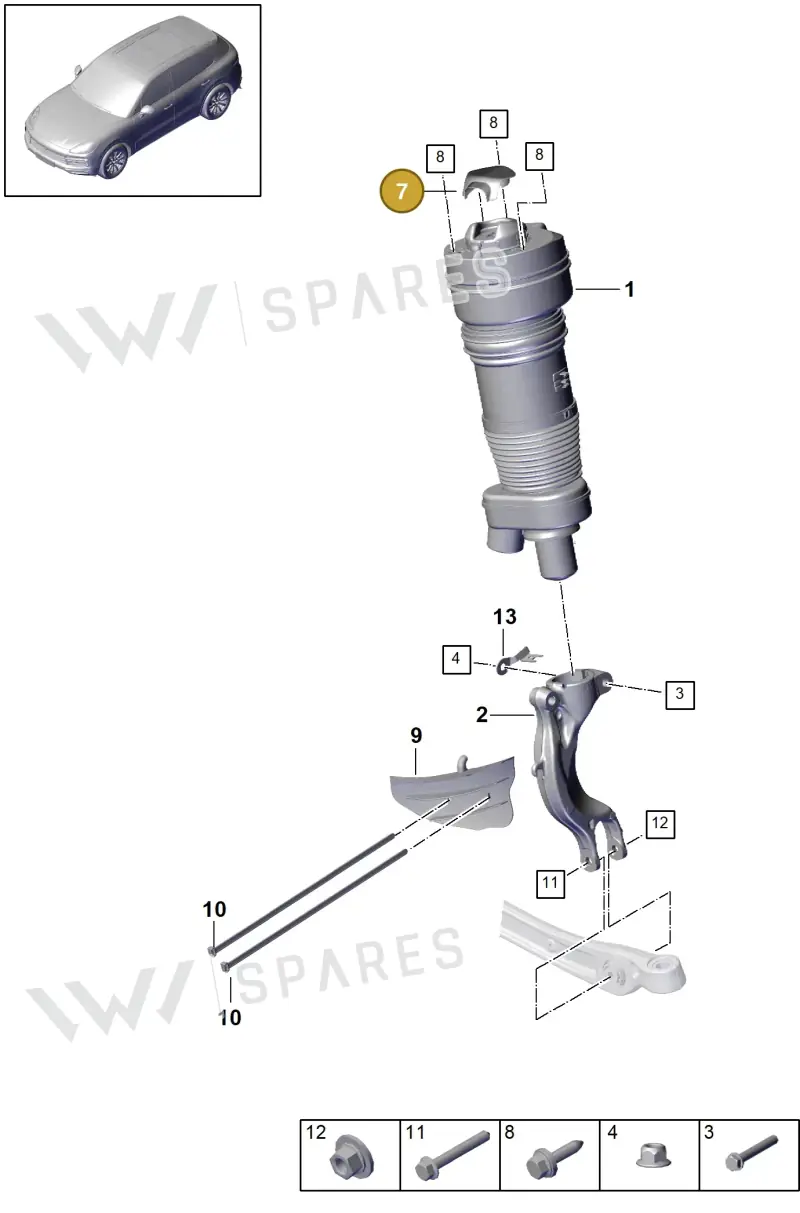 PAB412376 — Porsche Cayenne (2017-2023) diagram p51402010, position 7
