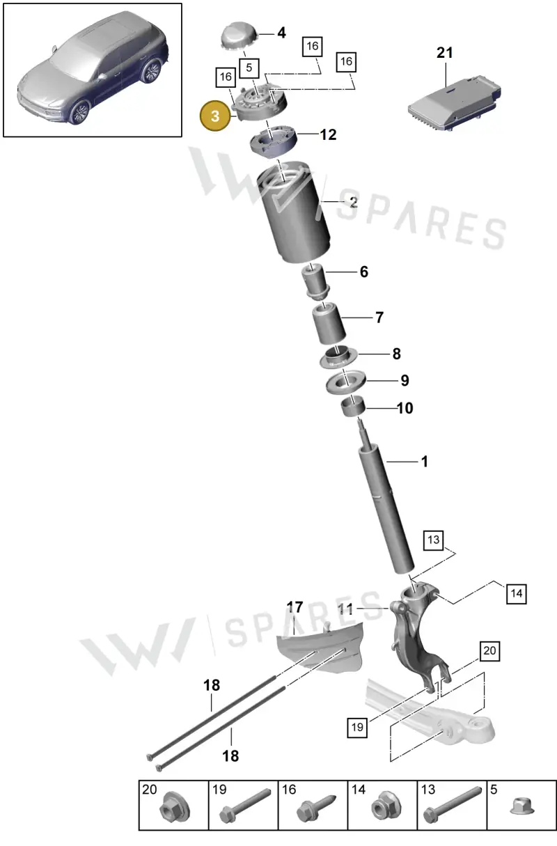 PAB41237710 — Porsche Cayenne (2017-2023) diagram p51402000, position 3