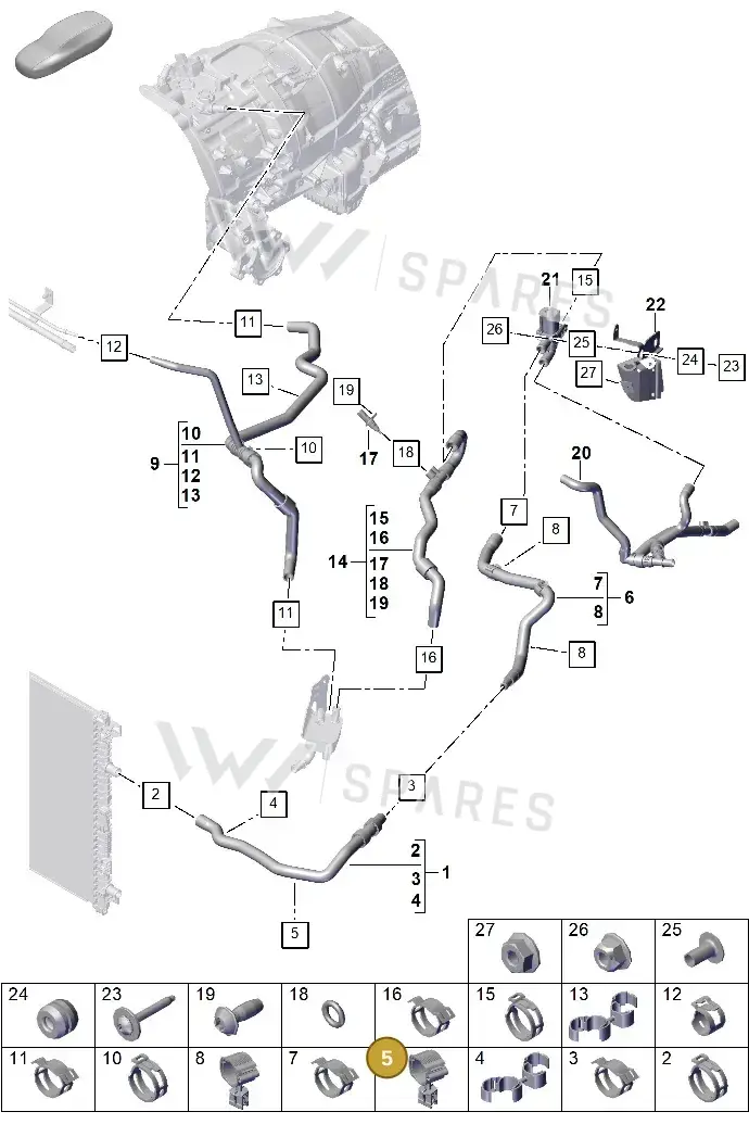 PAB42270500 — Porsche Cayenne Coupe (2023-2023) diagram p60105305, position 5