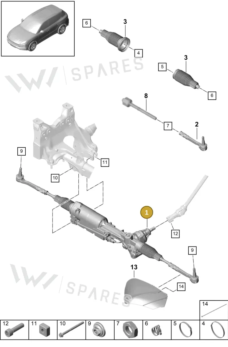 PAB423055G — Porsche Cayenne (2017-2023) diagram p51403000, position 1