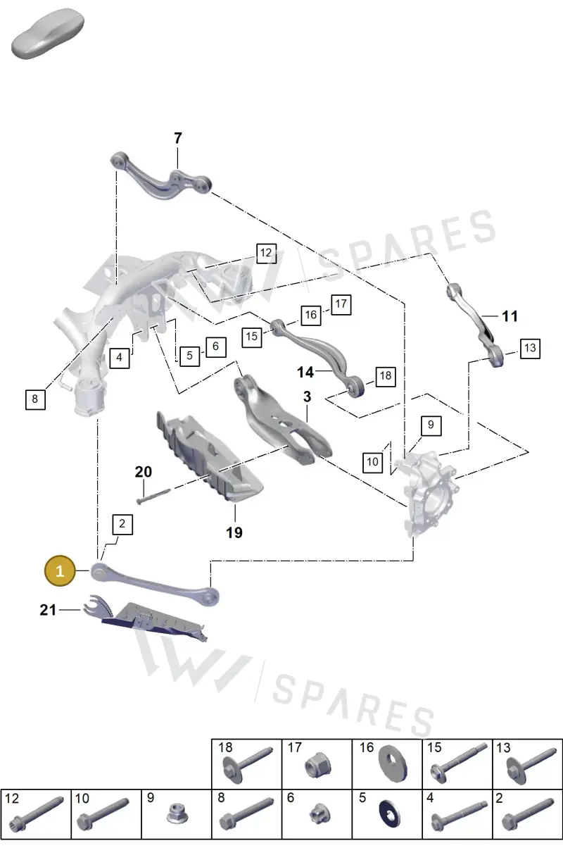 PAB505292A — Porsche Cayenne Coupe (2023-2023) diagram p60501050, position 1