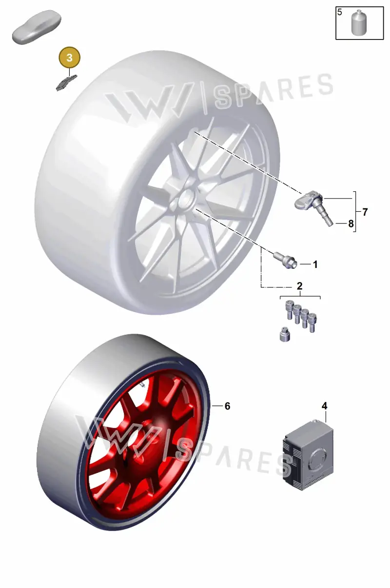 PAB601185 — Porsche 911 (2024-2025) diagram p63601300, position 3
