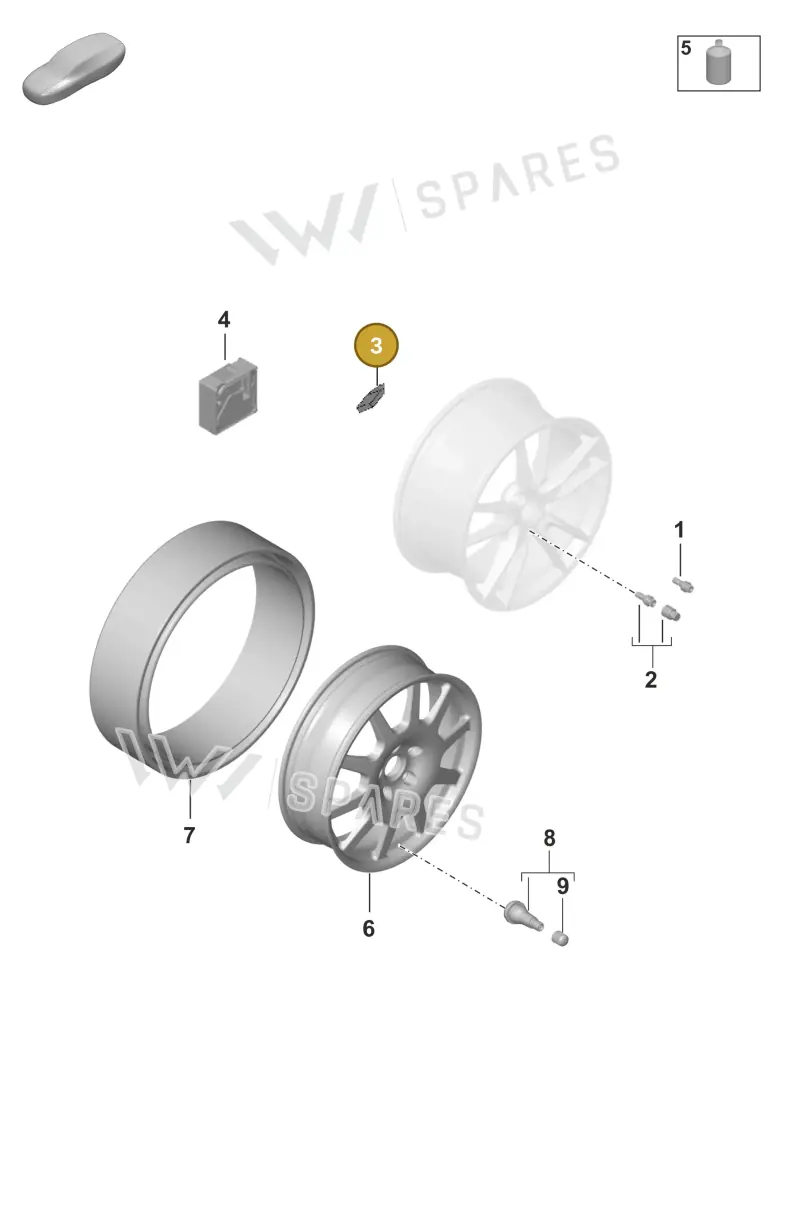 PAB601187 — Porsche Taycan Sport Turismo (2023-) diagram p56601030, position 3