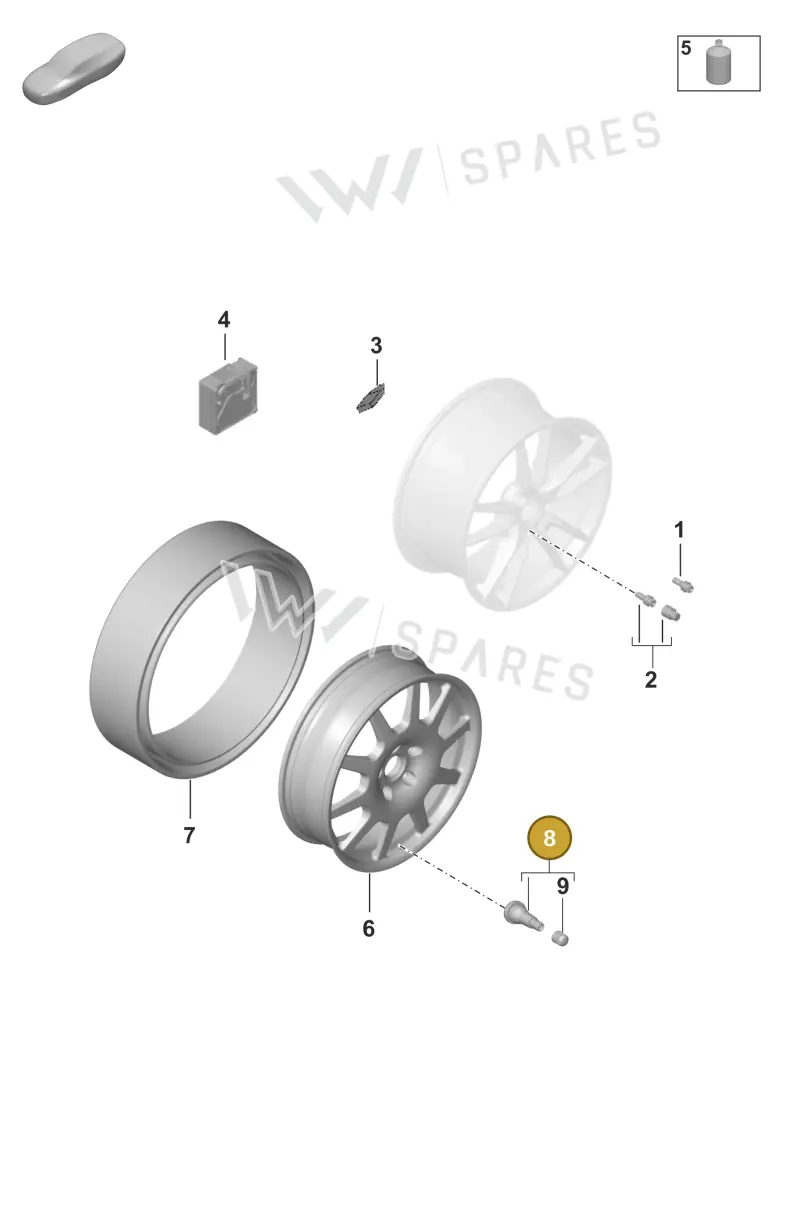 PAB601361 — Porsche Taycan Sport Turismo (2023-2025) diagram p56601030, position 8